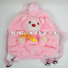 hermosa mochila felpa de animal de peluche de color rosa para niños